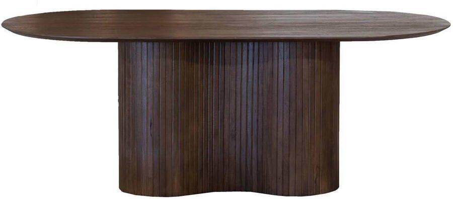 Giga Meubel Eettafel Ovaal Donkerbruin Hout 300cm Eettafel Ava - Foto 6