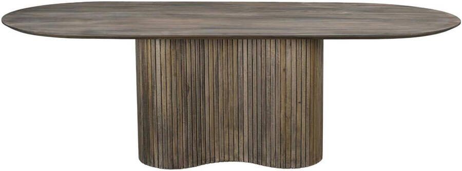 Giga Meubel Eettafel Ovaal Bruin 240cm Hout Eettafel Ava