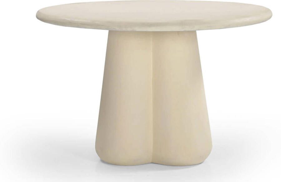 Giga Meubel Eettafel Beige Rond Ø120cm Beton Ciré Tafel Boaz