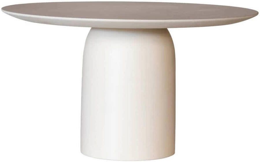 Giga Meubel Eettafel Dalarö Rond Beige Eco Composiet 130cm
