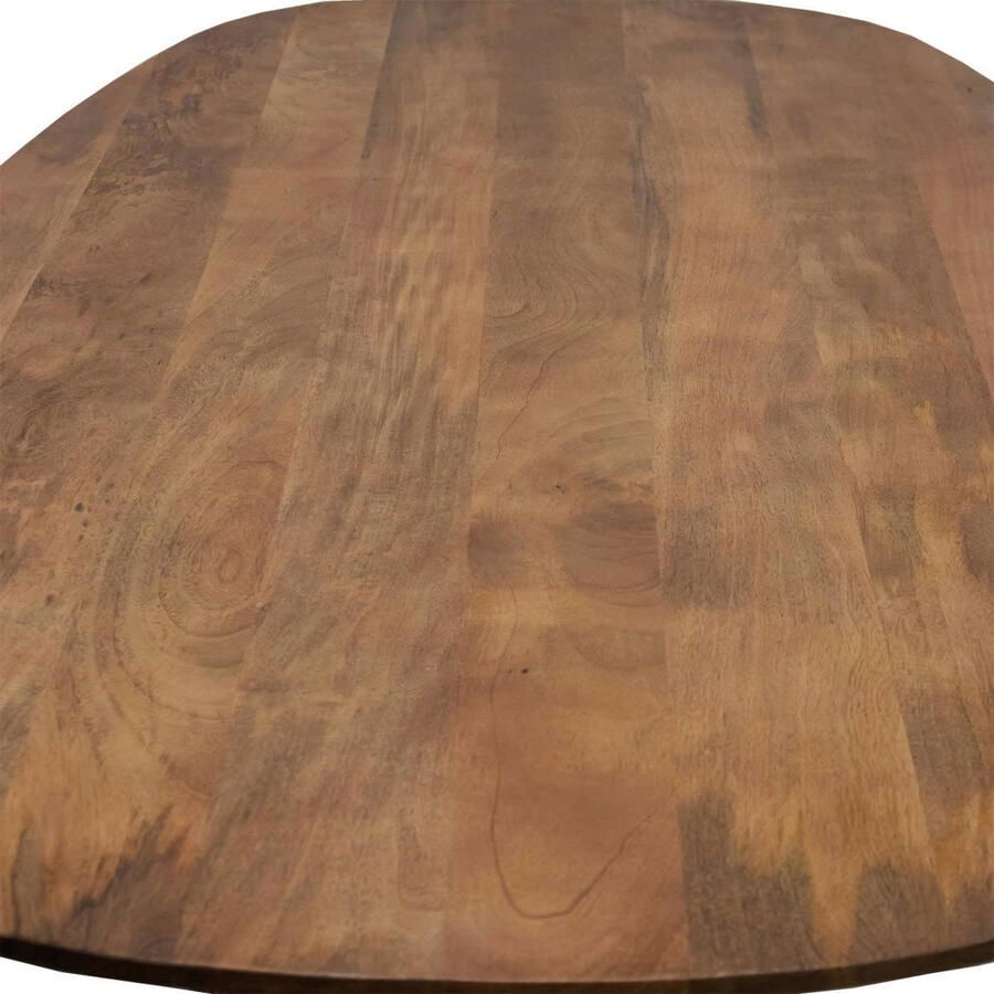 Giga Meubel Eettafel Deens Ovaal 240cm Bruin Mangohout Feline - Foto 2