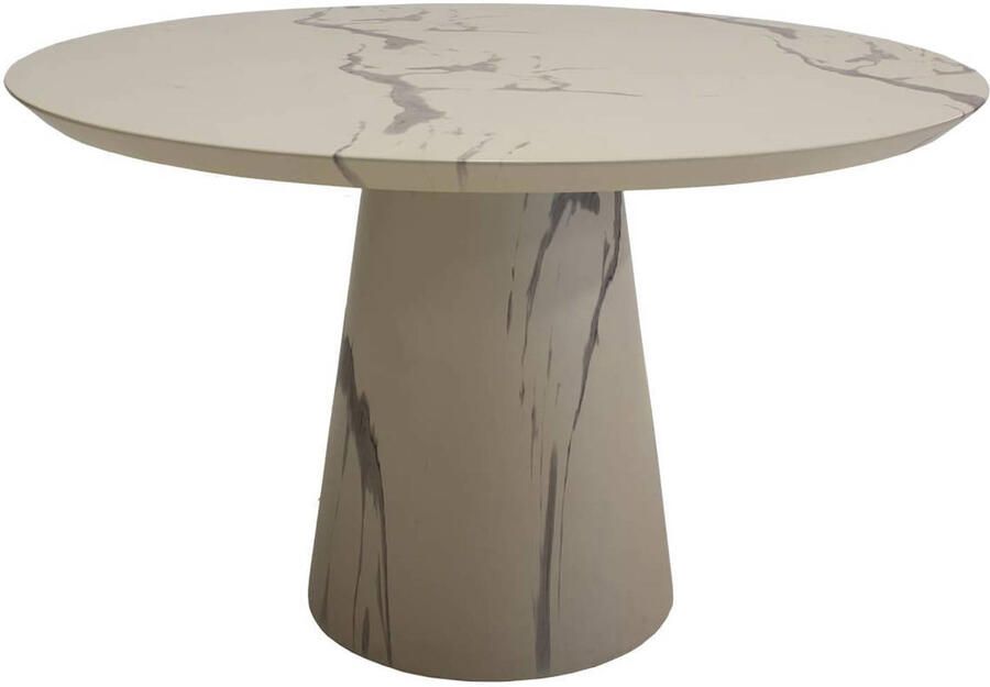 Giga Meubel Eettafel Flen Rond Marmerlook 120x120x76cm