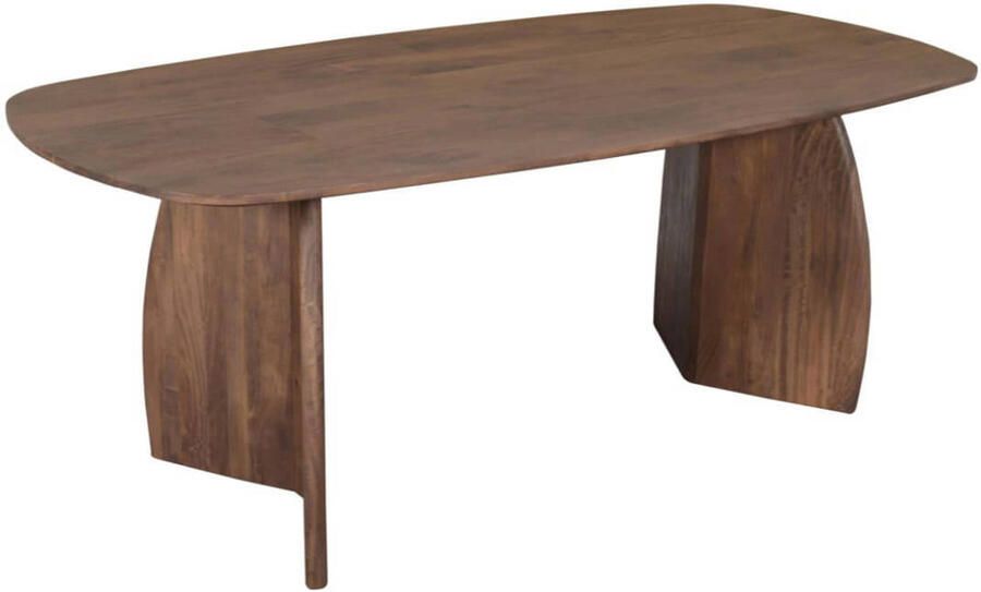 Giga Meubel Eettafel Majada Deens Ovaal Donkerbruin Hout 200x100x76cm