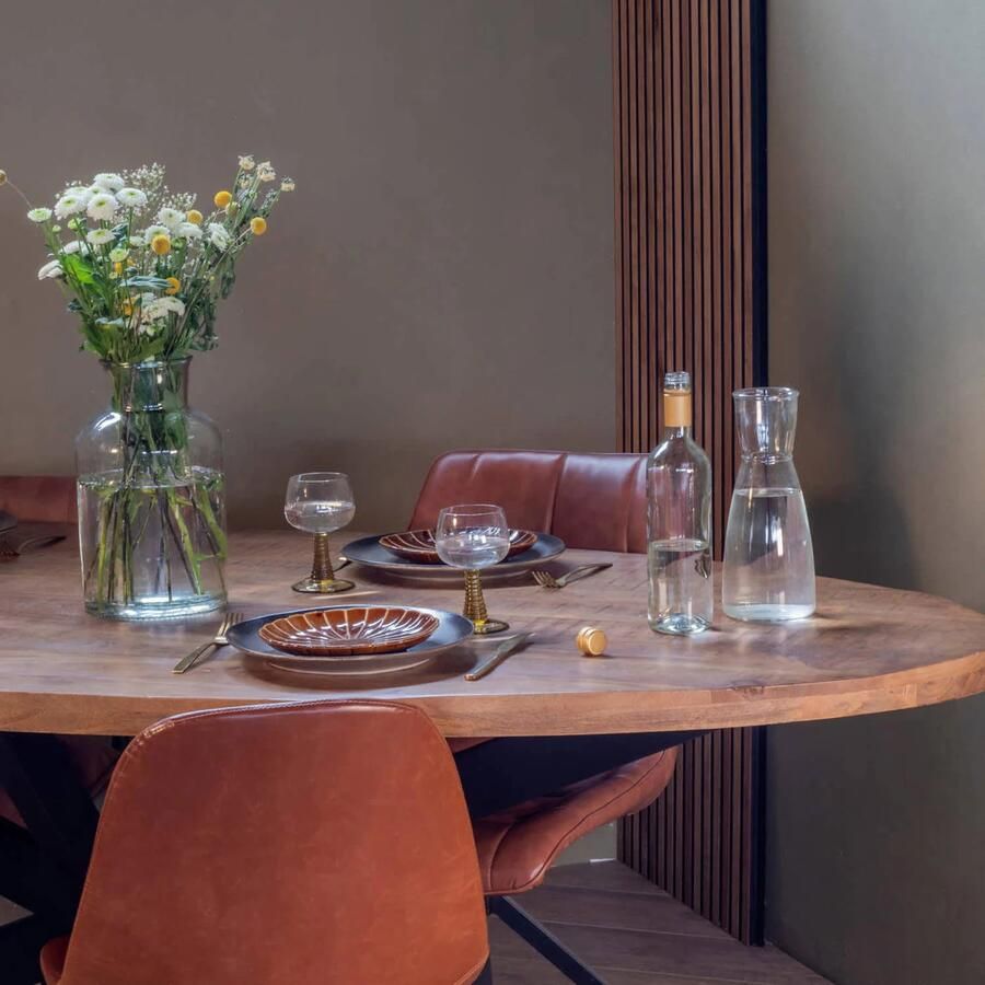 Giga Meubel Ovale Eettafel 200cm Mangohout & Metaal Eettafel Mansour - Foto 3
