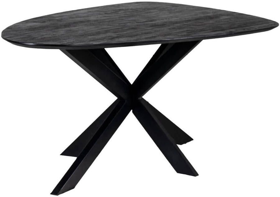 Giga Meubel Eettafel Kiezel Zwart 200cm Matrix-poot Tafel Owen