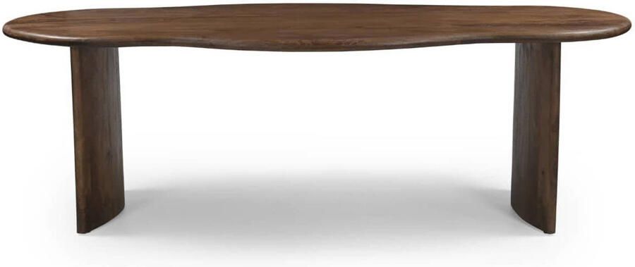 Giga Meubel Eettafel Tornio Organisch Donkerbruin Hout 240x110x76cm