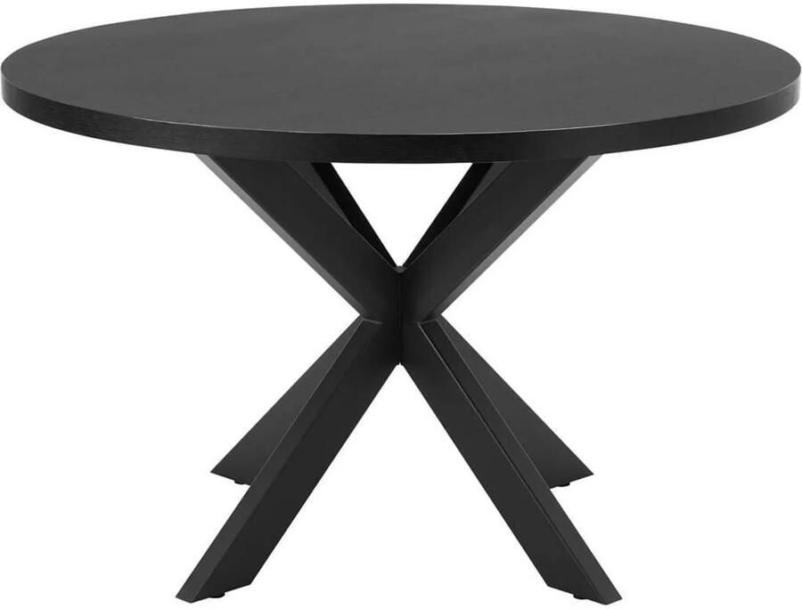 Giga Meubel Eettafel Rond 120cm Zwart 2-4 Personen Vancouver