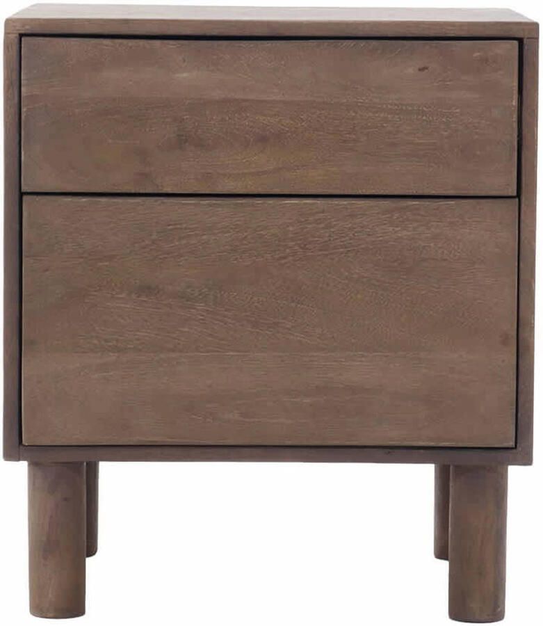 Giga Meubel Nachtkastje Liana Bruin Mangohout 50x38x57cm