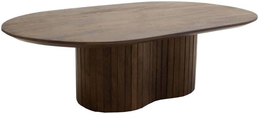 Giga Meubel Salontafel Ovaal 120cm Donkerbruin Mangohout Ava