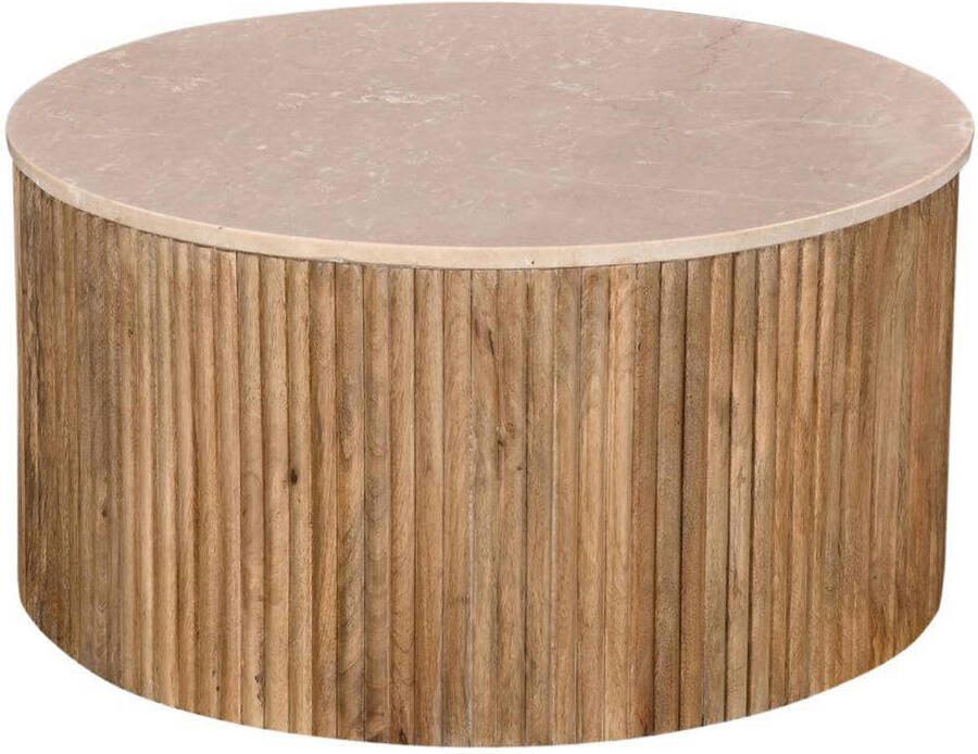 Giga Meubel Salontafel Davi Rond Naturel Marmer Ø70cm