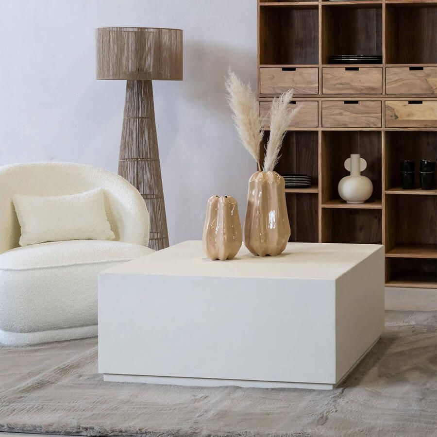 Giga Meubel Salontafel Vierkant Wit 90 cm Salontafel Evi - Foto 2