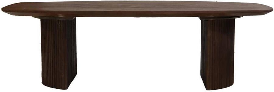 Giga Meubel Salontafel Donkerbruin Mangohout 130x70x38cm Feline