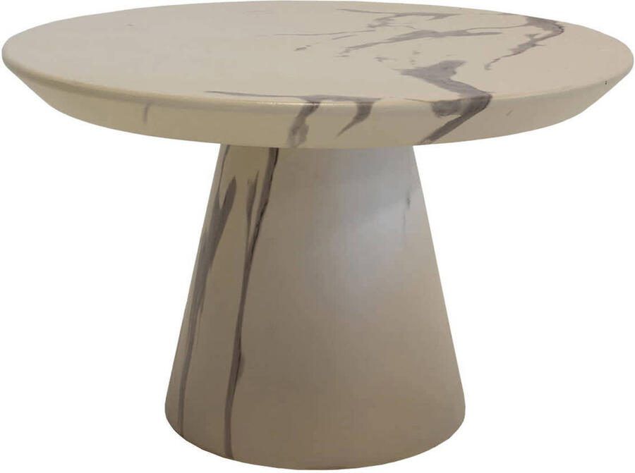 Giga Meubel Salontafel Flen Rond Marmerlook 60x60x38cm