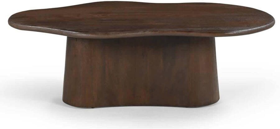 Giga Meubel Salontafel Organisch 120cm Donkerbruin Mangohout Jessie