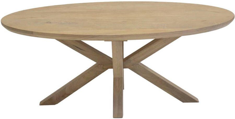 Giga Meubel Salontafel Onno Ovaal Mangohout Naturel 120x60x47cm