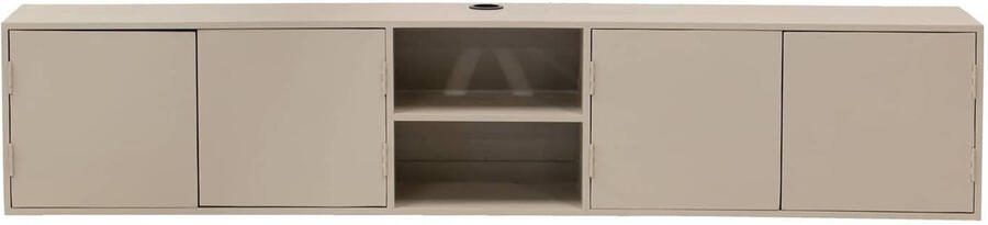 Giga Meubel Tv-Meubel Taupe Mangohout 4-Deurs 200x30x40cm Loiza