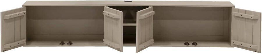 Giga Meubel Tv-Meubel Taupe Mangohout 4-Deurs 200x30x40cm Loiza - Foto 3