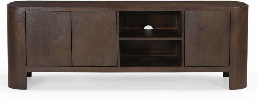 Giga Meubel Tv-Meubel Bruin Mangohout 3-Deuren 160x40x55cm Mitchel