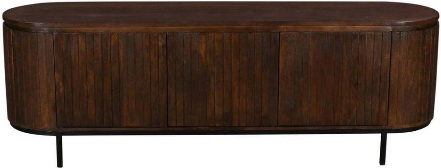 Giga Meubel Tv-meubel Tora Mangohout Metaal Donkerbruin 170x45x57cm