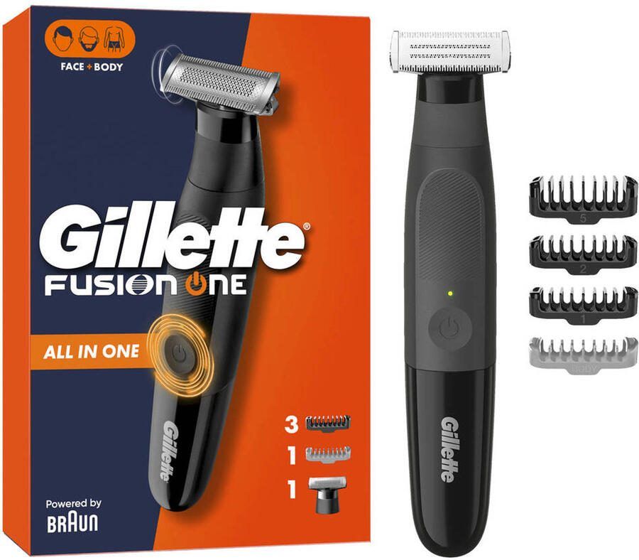 Gillette Fusion One Hybrid Baardtrimmer & Scheerapparaat Gezicht & Lichaam