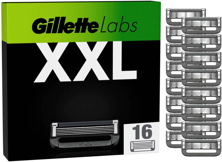 Gillette Labs with exfoliating bar en heated razor navulmesjes 16 stuks