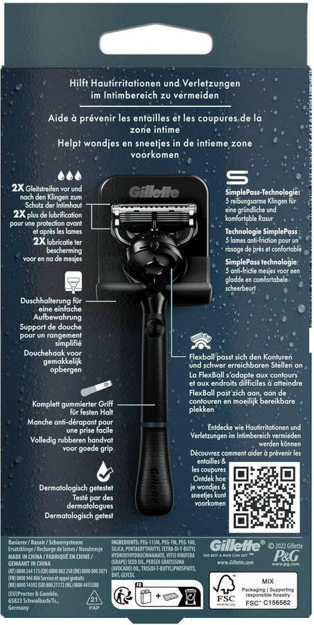 Gillette midpack Gillette Intimate scheermes voor intieme zone scheersysteem + 2 navulmesjes - Foto 4