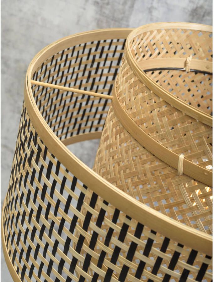 GOOD&MOJO Hanglamp Bhutan Bamboe Zwart Ø50cm Scandinavisch Bohemian Hanglampen Eetkamer Slaapkamer Woonkamer - Foto 5