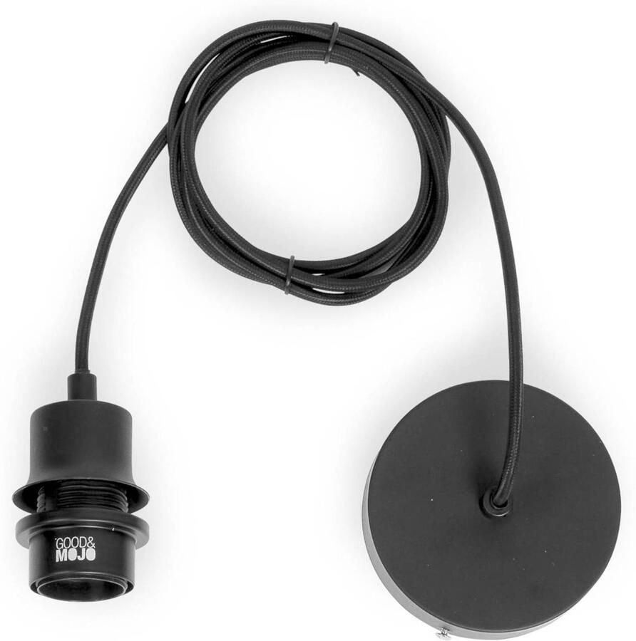 GOOD&MOJO Hanglamp Bhutan Bamboe Zwart Ø50cm Scandinavisch Bohemian Hanglampen Eetkamer Slaapkamer Woonkamer - Foto 4