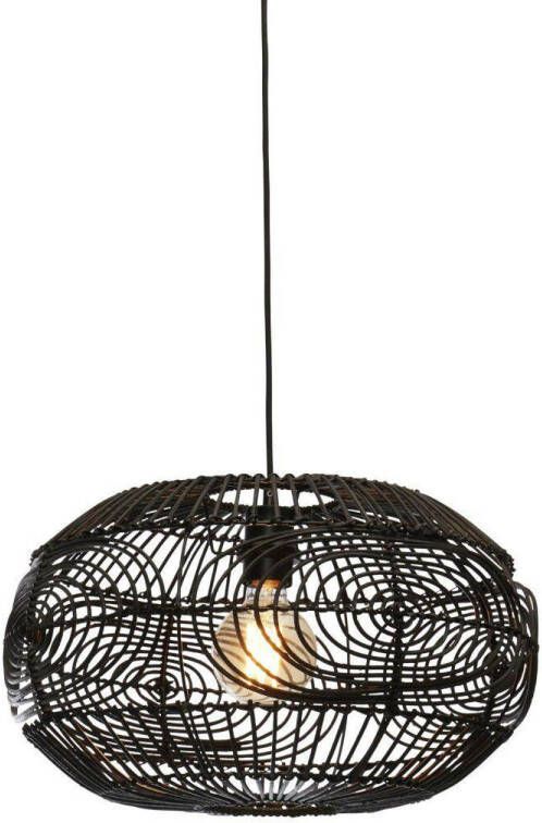 GOOD&MOJO Hanglamp Madeira Rotan Zwart Ø48cm - Foto 2