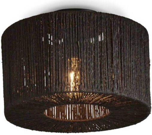 GOOD&MOJO Plafonniere Iguazu Jute Zwart Ø30cm - Foto 2