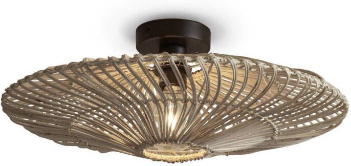 GOOD&MOJO Plafonniere Zanzibar Rotan Wit Ø55cm - Foto 2