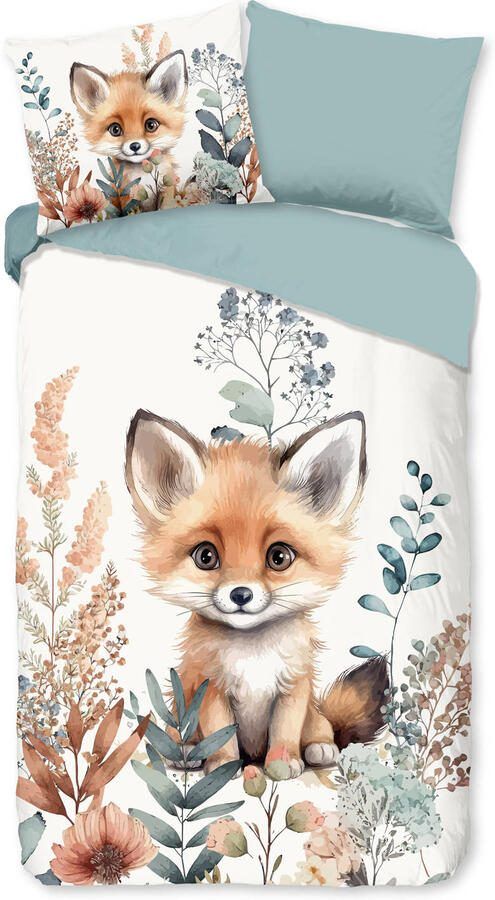 Good Morning Kinderdekbedovertrek Foxx Multi 140x200 220 cm 100% Katoen