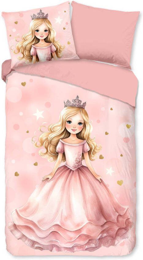 Good Morning Kinderdekbedovertrek Princes Roze 140x200 220 cm 100% Katoen