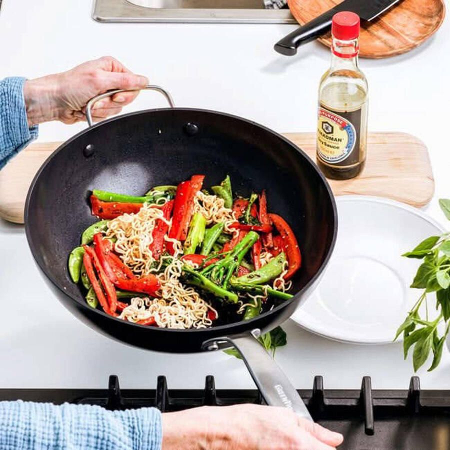 Greenpan Wokpan Copenhagen ø 30 cm 4.8 Liter Keramische anti-aanbaklaag - Foto 3