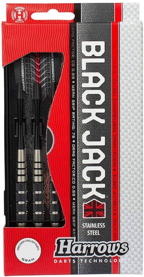 Harrows Black Jack Steeltip dartpijlenset (Gewicht pijl: 0 022 kg)