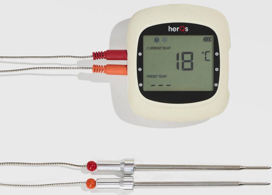 HerQs EasyBBQ pro BBQ thermometer – Keuken thermometer barbecue digitale kerntemperatuur vleesthermometer Bluetooth app draadloos thermometer - Foto 2