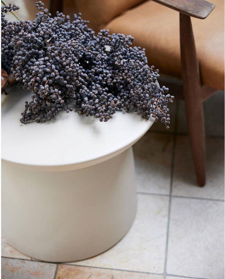 HKLIVING Bijzettafel Earthenware Keramiek Ø46cm Crème Rond - Foto 3