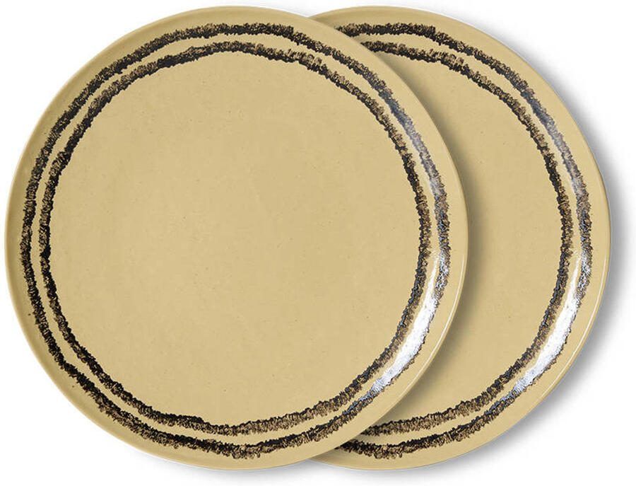 HKLIVING dinerbord 70s (Ø27 5 cm) (set van 2)