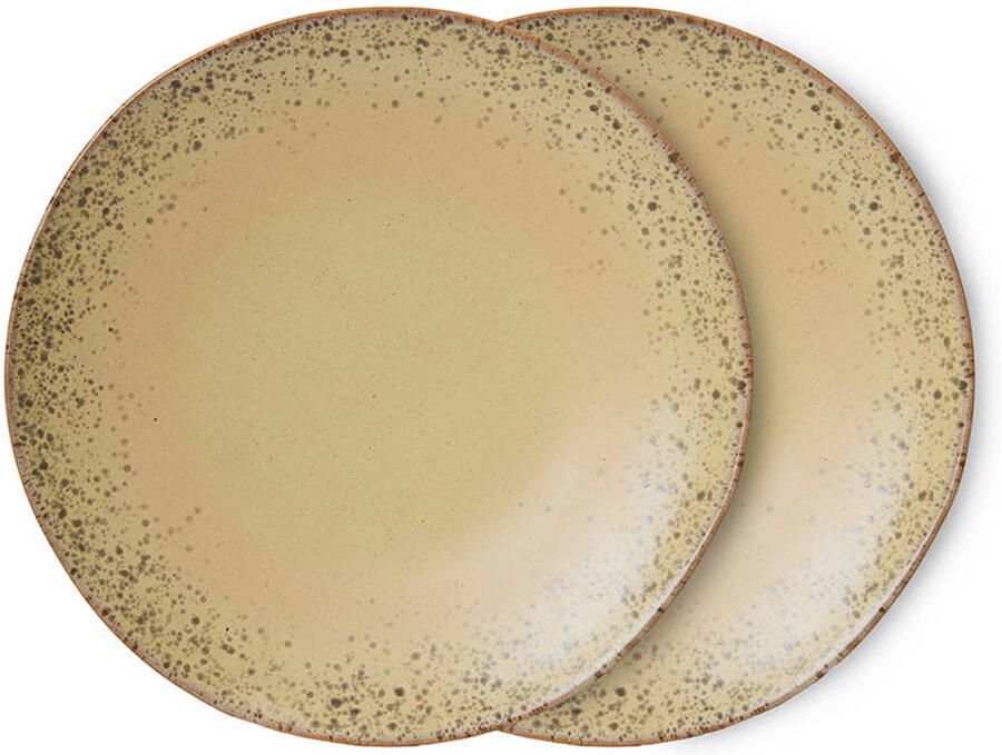 HKLIVING dinerbord 70s (Ø27 5 cm) (set van 2)