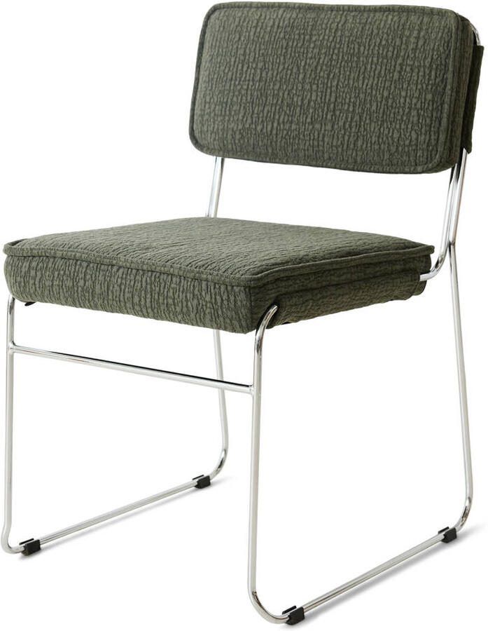 HKLIVING Eetkamerstoel Endless Edge-stof Wild Olive
