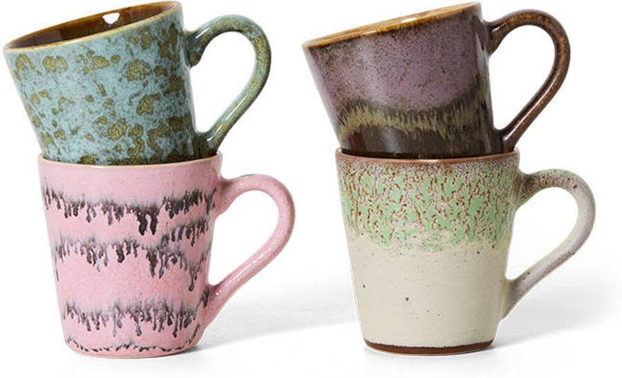 HKLIVING espressokopje 70s (Ø5 8 cm) (80 ml) (set van 4)