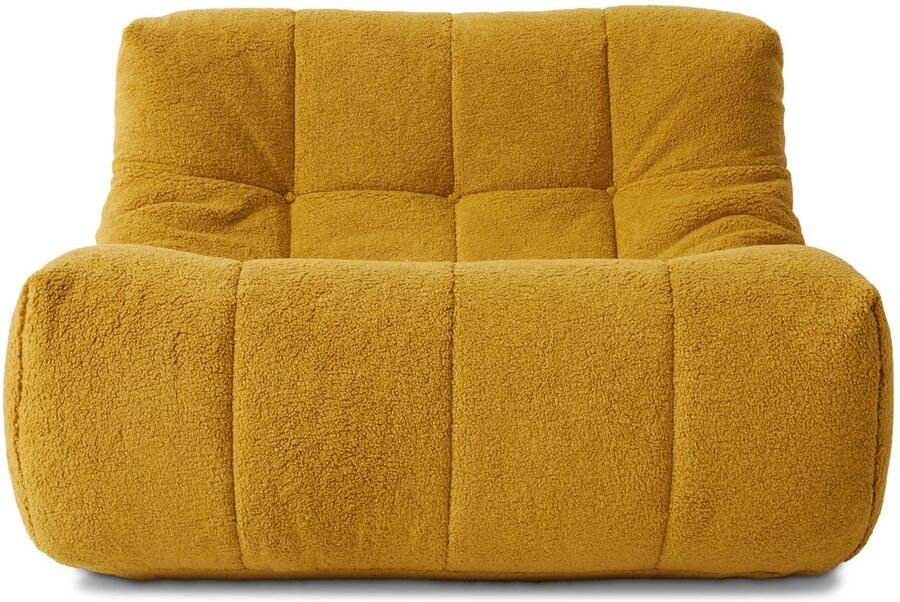 HKLIVING Lazy Lounge Fauteuil Fluffy Ochre - Foto 5