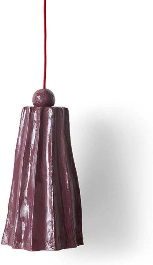 HKLIVING Hanglamp Flow Cotton mâché Bordeaux