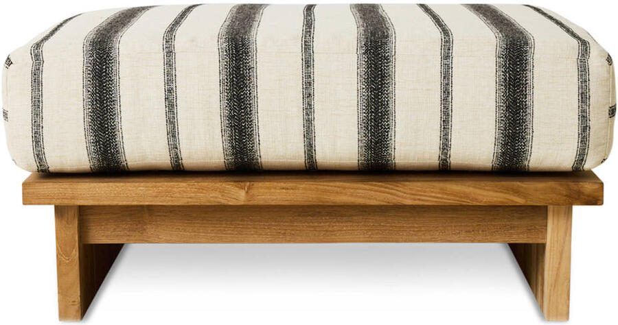HKLIVING hocker outdoor teak (chalkstripe)