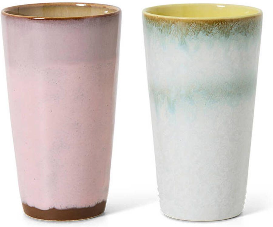 HKLIVING lattemok 70s (Ø7 5 cm) (280 ml) (set van 2)
