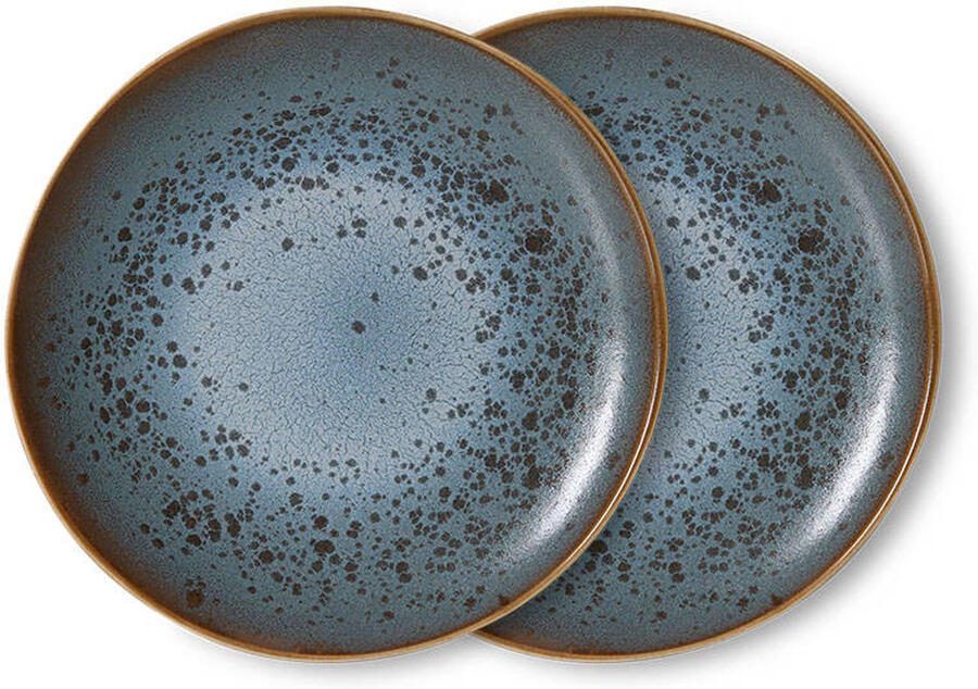 HKLIVING ontbijtbord 70s (Ø22 cm) (set van 2)