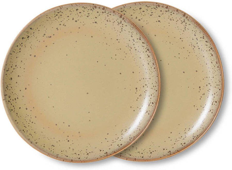 HKLIVING ontbijtbord 70s (Ø22 cm) (set van 2)