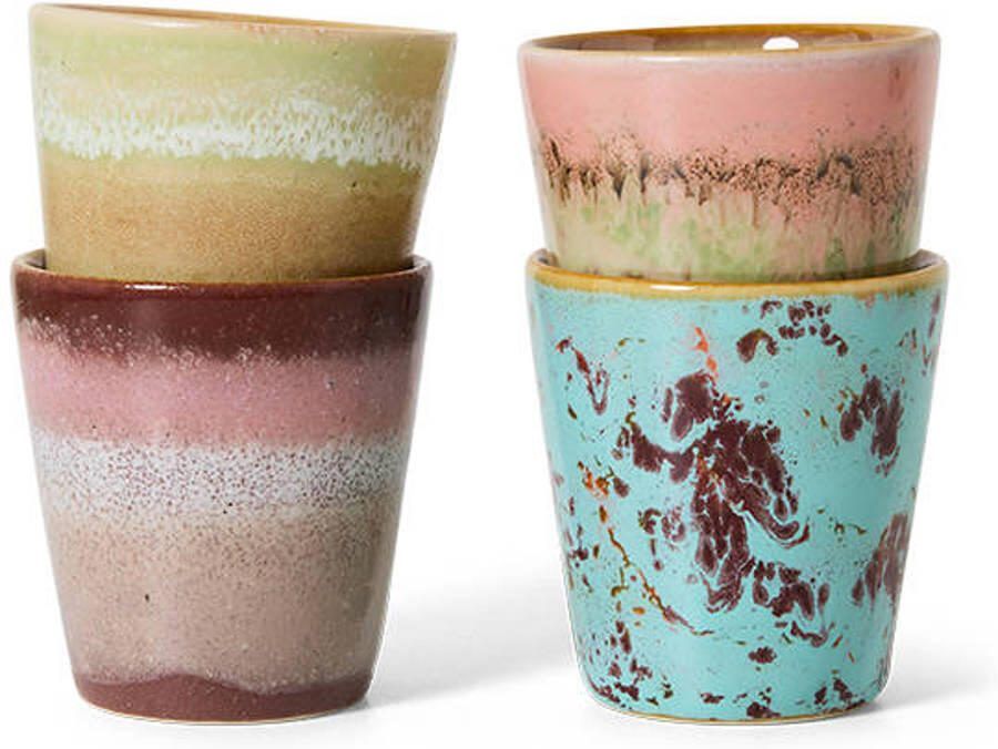 HKLIVING ristrettokopje 70s (Ø5 8 cm) (80 ml) (set van 4)
