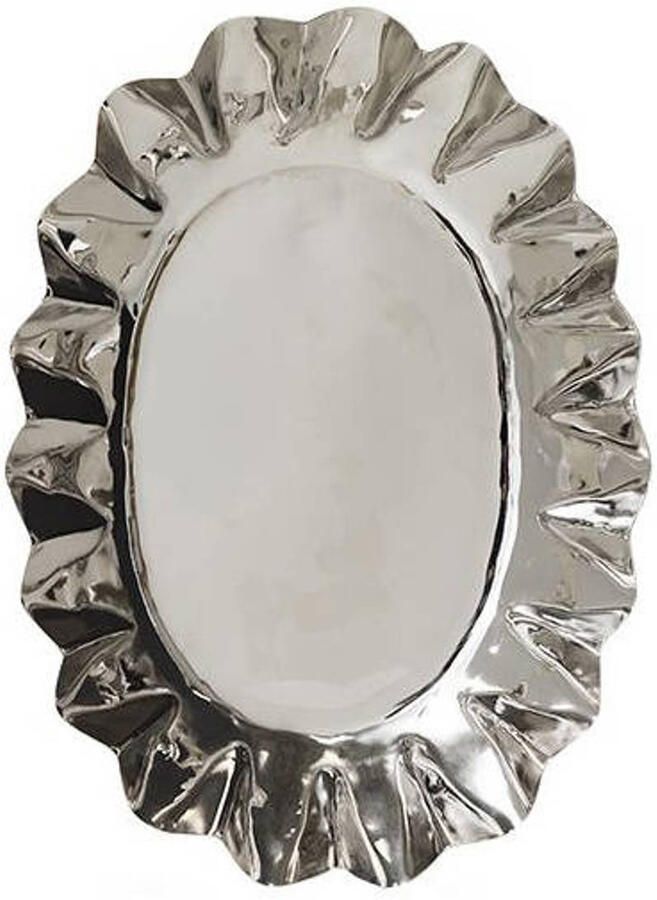 HKLIVING Dienblad New Classics Ovaal 39 x 28cm Zilver