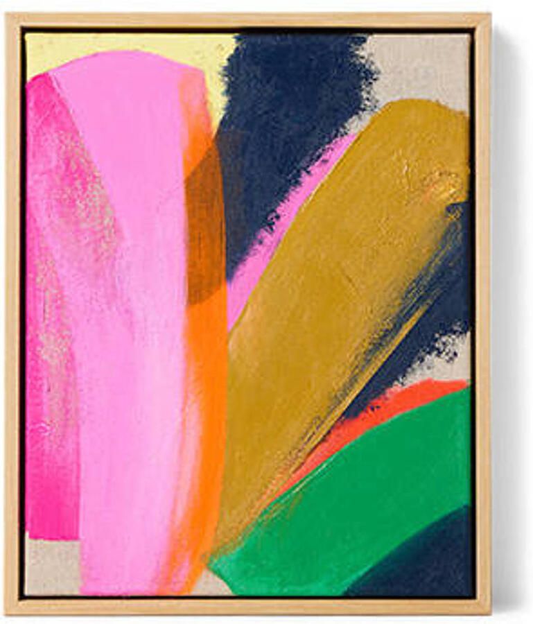 HKLIVING Schilderij Bright Lights Canvas 25 x 31cm Multicolor